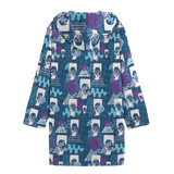 Hitop Squiggle Girl Long Tog Coat (Shadow)