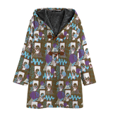 Hitop Squiggle Girl Long Tog Coat (Shadow)