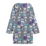 Hitop Squiggle Girl Long Tog Coat (Shadow)