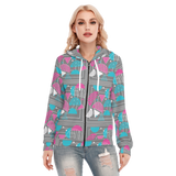 Slices Long Zip Hoodie