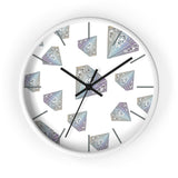 Diamonds Meow Wall clock