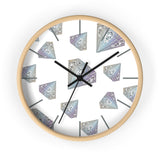 Diamonds Meow Wall clock