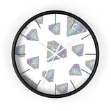 Diamonds Meow Wall clock