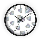 Diamonds Meow Wall clock