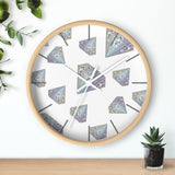 Diamonds Meow Wall clock