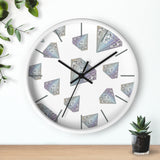 Diamonds Meow Wall clock