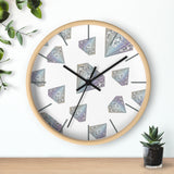 Diamonds Meow Wall clock