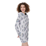 Diamonds Meow Hoodie Dress