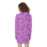 Diamonds Meow Hoodie Dress