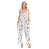 Diamonds Meow Loose Cami Jumpsuit