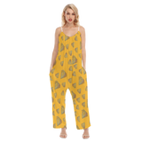 Diamonds Meow Loose Cami Jumpsuit