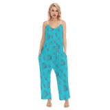 Diamonds Meow Loose Cami Jumpsuit