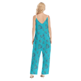 Diamonds Meow Loose Cami Jumpsuit