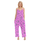 Diamonds Meow Loose Cami Jumpsuit