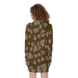 Diamonds Meow Hoodie Dress