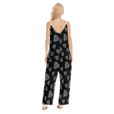 Diamonds Meow Loose Cami Jumpsuit