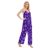 Diamonds Meow Loose Cami Jumpsuit