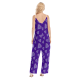 Diamonds Meow Loose Cami Jumpsuit