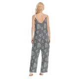 Diamonds Meow Loose Cami Jumpsuit