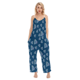 Diamonds Meow Loose Cami Jumpsuit