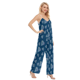 Diamonds Meow Loose Cami Jumpsuit