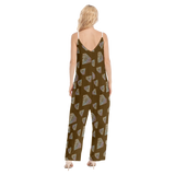 Diamonds Meow Loose Cami Jumpsuit