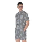 Diamonds Meow Short Jumpsuit