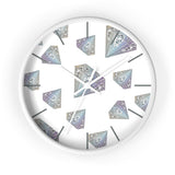 Diamonds Meow Wall clock