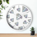 Diamonds Meow Wall clock