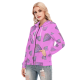 Diamonds Meow Long Zip Hoodie