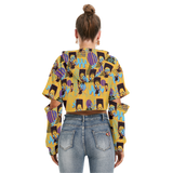 Hitop Squiggle Girl Cut Above Hoodie