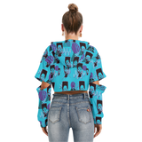 Hitop Squiggle Girl Cut Above Hoodie