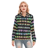 Many Faces Long Zip Hoodie