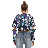 Hitop Squiggle Girl Cut Above Hoodie