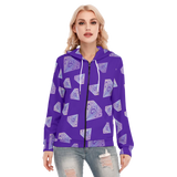Diamonds Meow Long Zip Hoodie