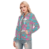 Slices Long Zip Hoodie