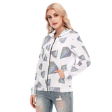 Diamonds Meow Long Zip Hoodie