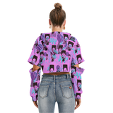 Hitop Squiggle Girl Cut Above Hoodie