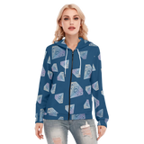 Diamonds Meow Long Zip Hoodie