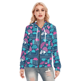 Slices Long Zip Hoodie