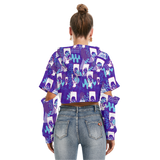 Hitop Squiggle Girl Cut Above Hoodie