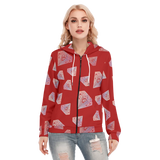 Diamonds Meow Long Zip Hoodie