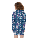 Hitop Squiggle Girl Hoodie Dress