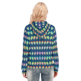 Many Faces Long Zip Hoodie
