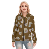 Diamonds Meow Long Zip Hoodie