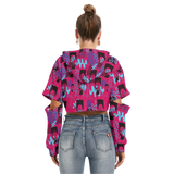 Hitop Squiggle Girl Cut Above Hoodie