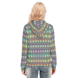 Many Faces Long Zip Hoodie