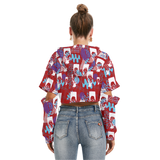 Hitop Squiggle Girl Cut Above Hoodie