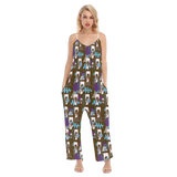 Hitop Squiggle Girl Loose Cami Jumpsuit