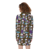 Hitop Squiggle Girl Hoodie Dress